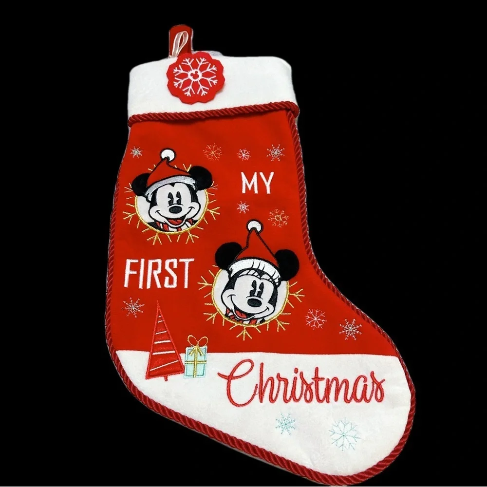 Disney Red and White Mickey Mouse Holiday Stocking